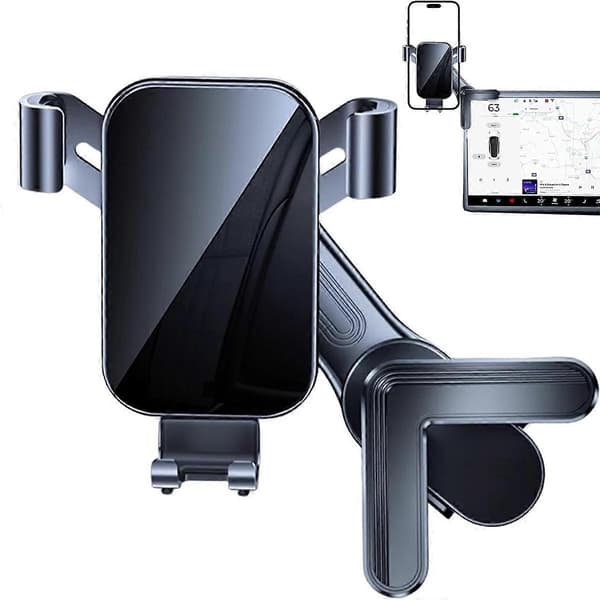 Type A for Tesla Model 3/Model Y Car Screen Phone Holder Triangle Mobile Phone Mount, Mechanical