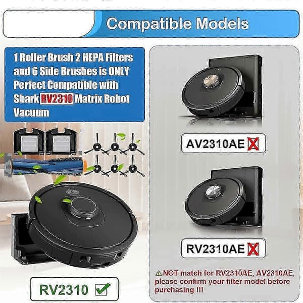 Egnet til Shark RV2310 Matrix støvsuger reservedele
