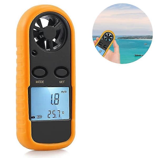 Gm816 Digital Anemometer Vindhastighetsmätare Lcd Handhållen Luftflöde