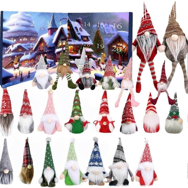 2026 Julkalender Blind Box - Akrylprydnad - Juldvärgsdesign 24-day Christmas Dwarf Blind Box