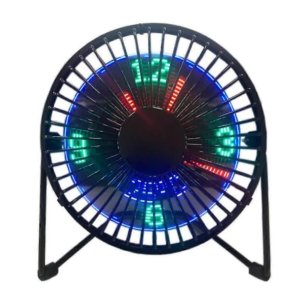 USB LED Clock Mini Fan Cooling Fans