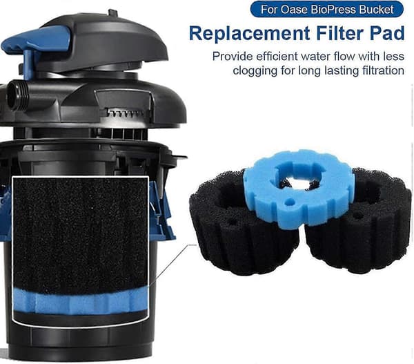 Replacement Filter Pad, Foam Filter Media Kit, Pond Solutions Replacement Pond Filter Foam, Compatible with Oase Biopress Bucket