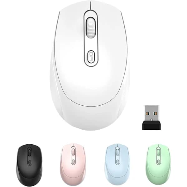 Ergonomic 2.4G Wireless Silent Mouse 1600dpi Blue