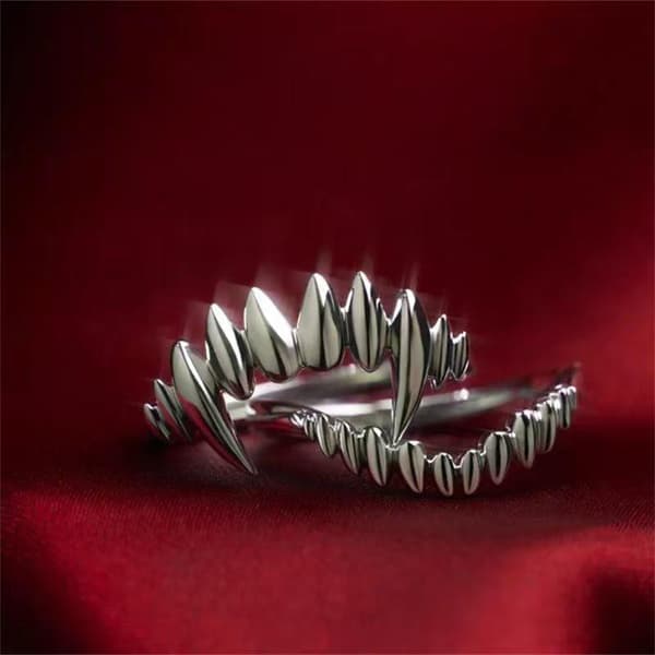 Baldur's Gate 3: Astarion's Vampire Bite Split Ring Anime Game Ring Pinky Ring