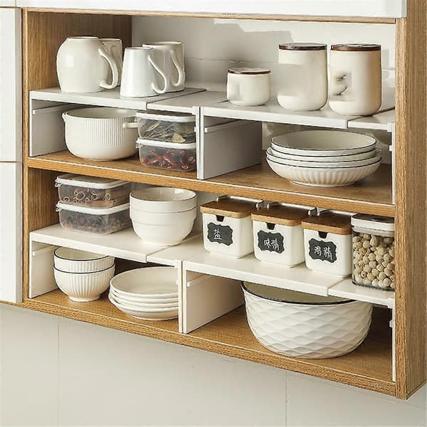 Extendable Kitchen Cabinet Organizer - Space-Saving Wardrobe Shelf