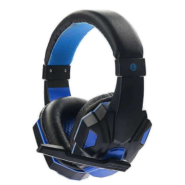 LED-lys, bløde ørekopper, justerbart over-ear PC-bærbar gaming-headset med ledning
