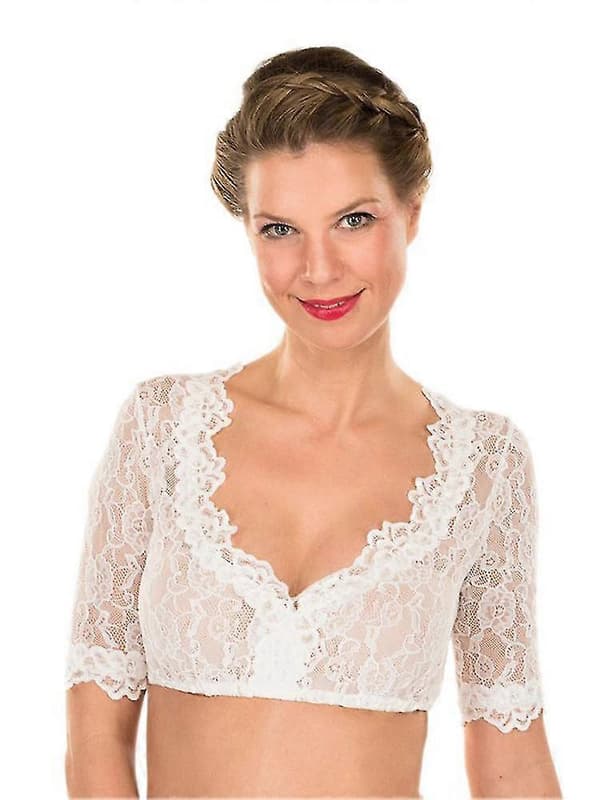 Dame Oktoberfest Elegant Dirndl Bluse Sort Dirndl Bluse Blondebluse