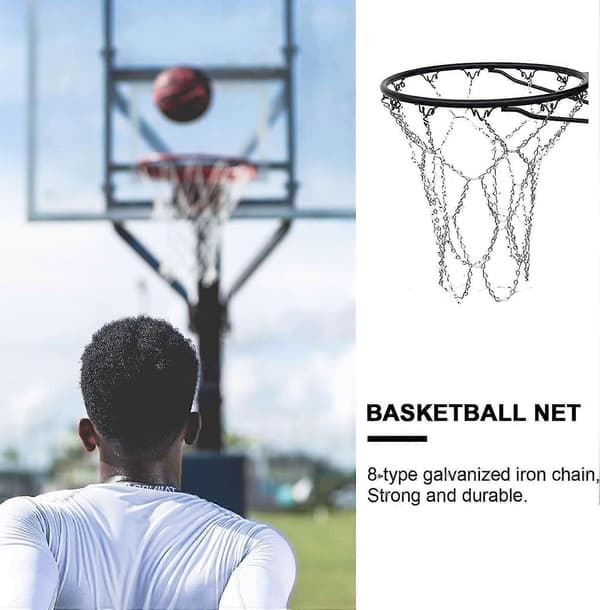 Basketballnet af jernkæde, udskiftning til basketballmålnet