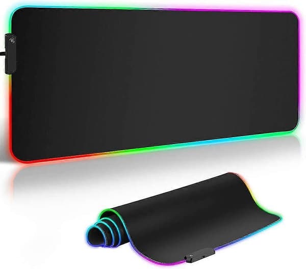 Musemåtte 900 X 400 Mm Rgb Gaming Musemåtte Xxl Led Skrivebordsmåtte Musemåtte Stor Gave