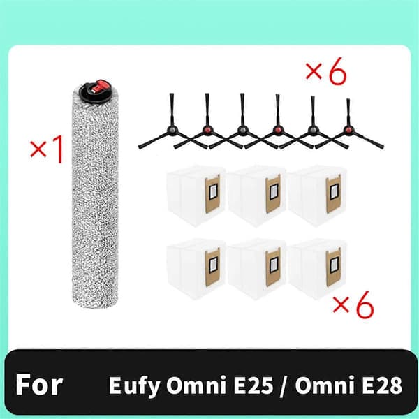 13 stk. til Omni E25 / Omni E28 støvsuger tilbehør rulle sidebørste støvpose