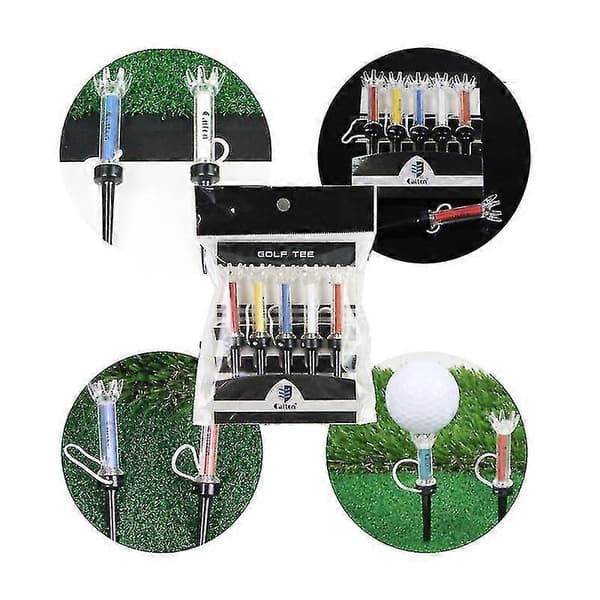 5 stk magnetiske golfpigger Gjenbrukbare golftilbehørssett Golf Tee Golfmagnet Begrensende pigger for å forhindre at de flyr