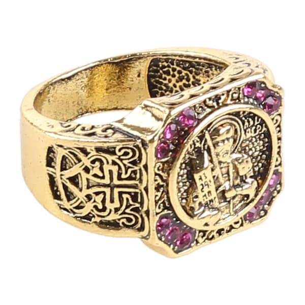 Retro Ring med Zirkon Mode Herre Dame Ring Smykker Gave til Kæreste