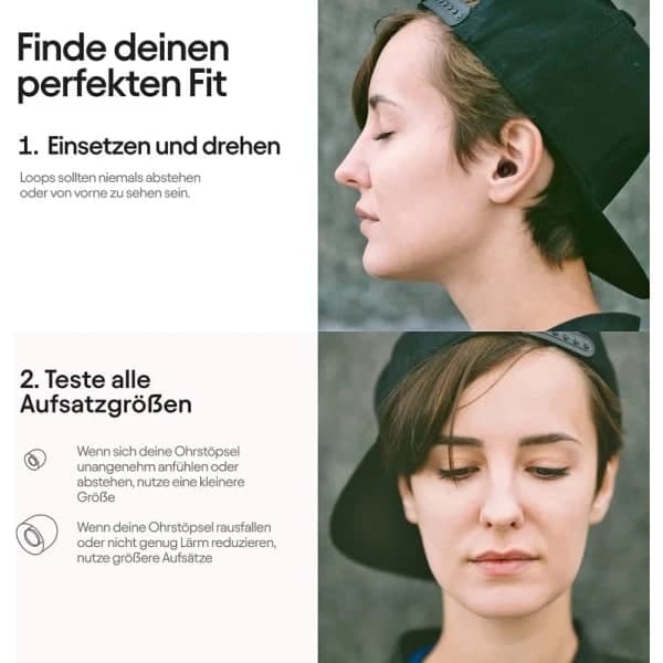 Loop Experience - Støyreduserende ørepropper (18 dB) - In-Ear Hørselvern - Svart