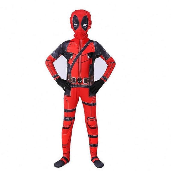 Halloween Cosplay Deadpool heldragt til børn og voksne Suit with Backpack 110 yards