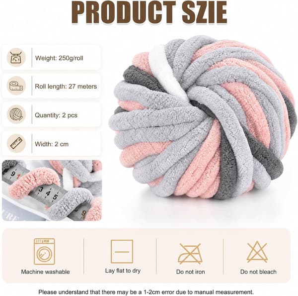 Chunky garn för handstickning, 2 stycken 500 g chunky garn, blåbär Katter 2 stycken