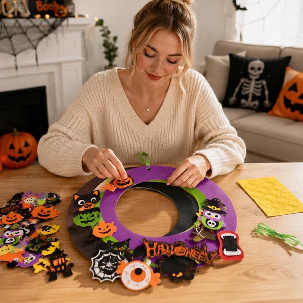 Halloween-pyssel, 4-pack Halloween-pysselset för dekoration b