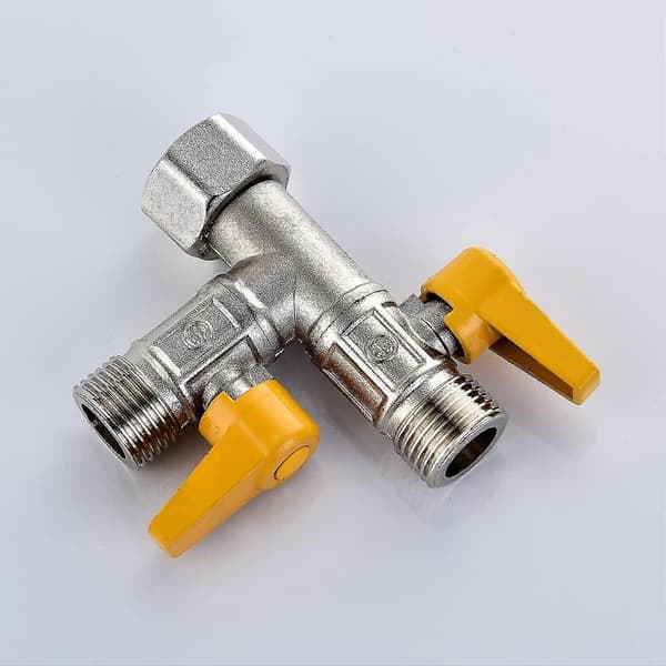3-vejs ventil 1/2 T-fitting håndbruser og hovedbruser brusearm 3-vejs omskifter messingadapter vandhane afspærring, Dsf009