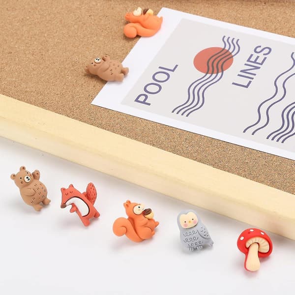 Thumbtacks 30 pcs Cute Thumbtacks Animal Thumbtacks For Cork Board (multiple Animals)