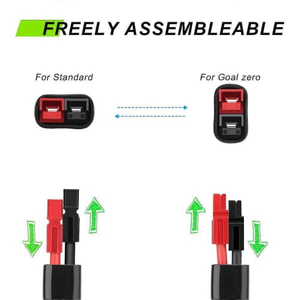 For Anderson forlængerkabel batterioplader adapterstik til solgenerator 200