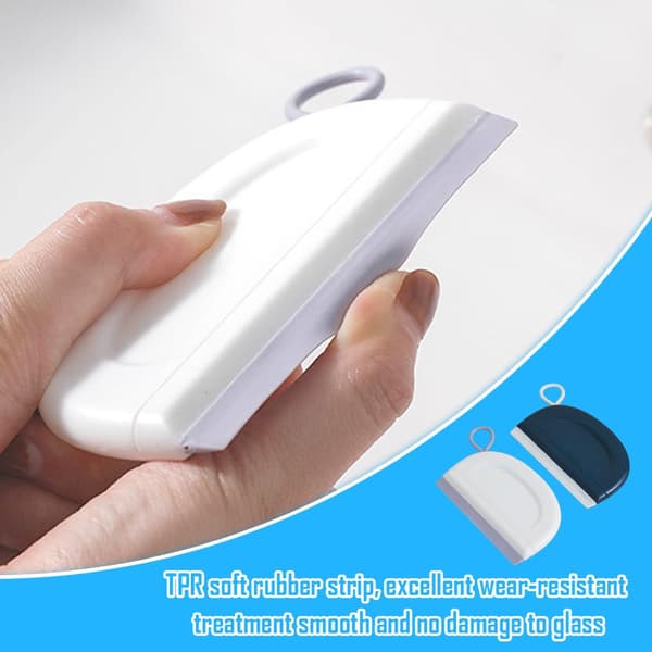 2x Shower Squeegee Small Scraper Car Windshield Scraper Mini Flexible Silicone Squeegee for Shower Doors Windows Glass Bathroom and Kitchen Cleaning
