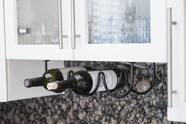 (2-pack, Black) Countertop Wine Rack - Storage Organizer for Ki
