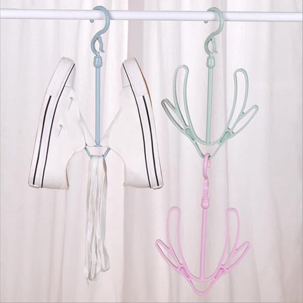 This PP material shoe rack and clothes rack has 360° rotation and windproof design. It can...