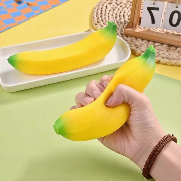 Banan Fidget – til gave – farverig 1 procent