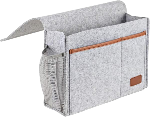 Bed Storage Pocket - Sofa Armrest Organizer | Multi-Compartment Holder with Hanging Design, Armrest Storage