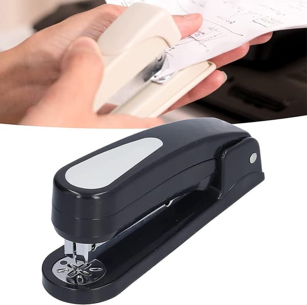 Stapler Adjustable 360 Degree Rotating Stapler 8 Binding Positions Stapler For Office Supplies Stapler And Baler (black) (1pc)