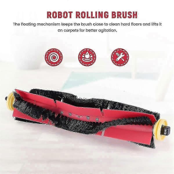 Passer til Easy Clean hovedbørste til Roborock S6 MaxV, S6, S6 Pure, E4, S4 Max, S4, S5 Max, S5, E35, E2 Robot Vac-CHENG DU SI XI