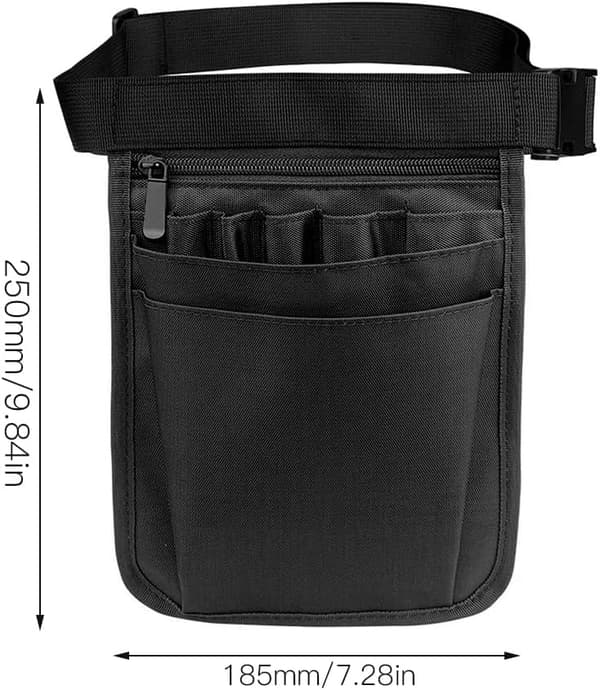 Nurse Bag Belt Pouch Holder, Multifunctional Tool Nurse Belt Bag with Multiple Adjustable Compartments