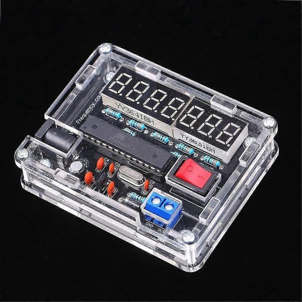 Frequency Meter, 10MHz Frequency Meter DIY Kit Frequency Counter AVR Frequency with Scale Counter 0.000 001Hz Resolution