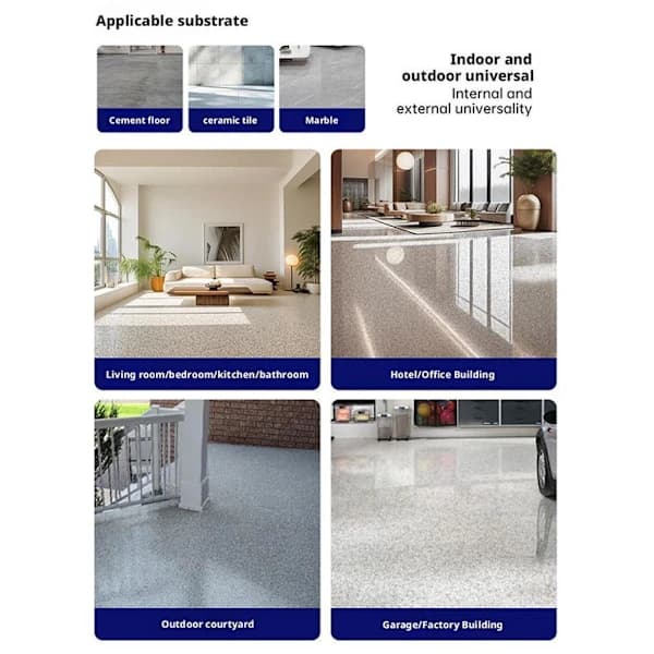 High Gloss Marble Effect Epoxy Floor Coating, Louis Forest Epoxy Floor Paint, Waterproof Garage Paint, Grey Floor Paint, One Size
