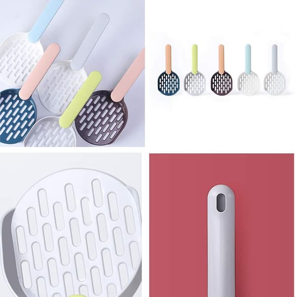Cat Litter Scoop & Sifter — Litter Box & Waste Cleaning Tool | Premium ABS Plastic Scoop — Durable & Easy to Clean | 1 Unit (Grey)