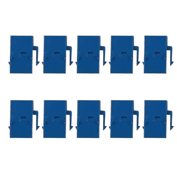 10 stk. Rj45-stik Keystone Cat6 forlængeradapter, blå