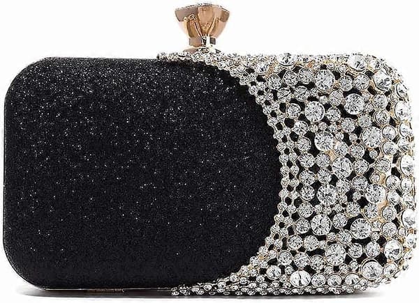 Dam Rhinestone Aftonväskor Glittrande Kristallväska Clutch Brud Bröllopsfest Bal Handväska