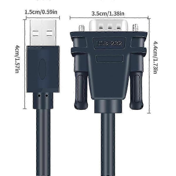 USB til seriel RS232-kabel DB9 han RS232 til USB-konverter USB til seriel adapter 1.2 meters
