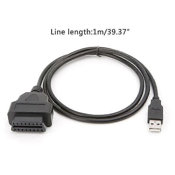 16-pin OBD2 to USB Port Charger Adapter Cable Connector Diagnostic Tool