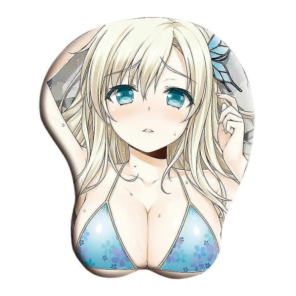 Anime Musemåtter Med Håndledsstøtte Blød Silikone Ergonomisk 3D Musemåtte