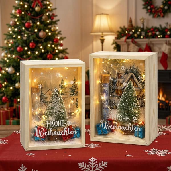 Pengagåva jul, god jul trälåda, pengar förpackning en