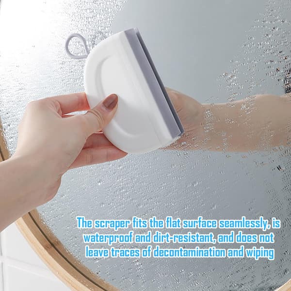 2x Shower Squeegee Small Scraper Car Windshield Scraper Mini Flexible Silicone Squeegee for Shower Doors Windows Glass Bathroom and Kitchen Cleaning