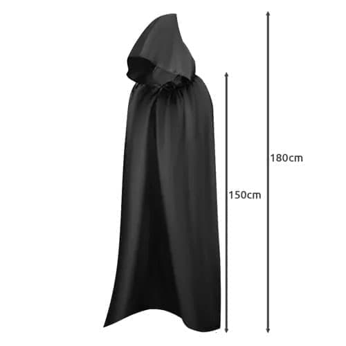 Halloween-hættekappe – Kappe til børn og voksne, cosplay-kostume til fastelavn og temafest