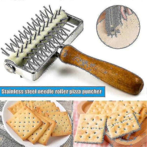 Deigrulle med pigger, brød, pai, pizza, pasta, hullmaker, DIY-verktøy