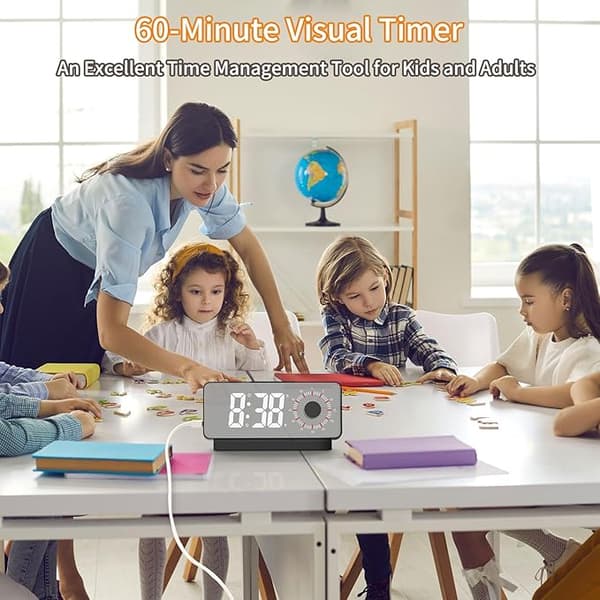 Digital klocka, väckarklocka med timer, snooze, morgonväckarklocka med