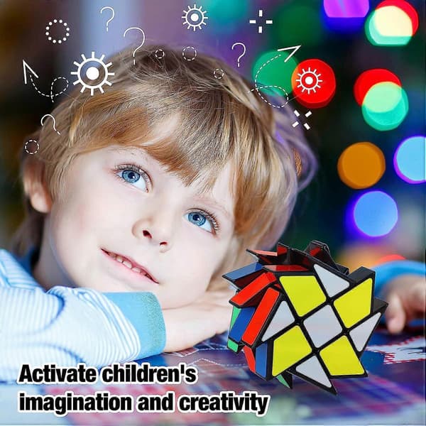 Magic Cube Fenghuolun 3x3, Speed Puzzle Cube Glat Sticker 3D Puzzle Cube Hjernevridere Pædagogisk Legetøj