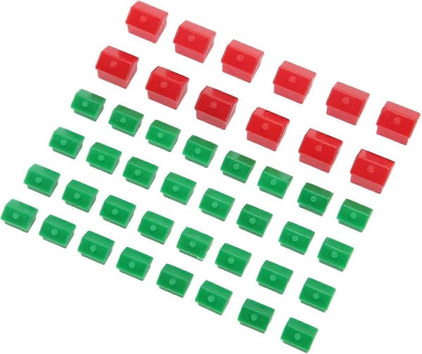 Hotel Game Replacement, Plastic Hotel Houses Monopoly Hotel Pieces Complementary Accessories