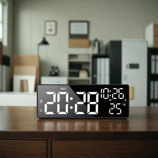 LED digital temperaturklocka, elektronisk klocka, väckarklocka, multifunktionell timer, batteridriven klocka.