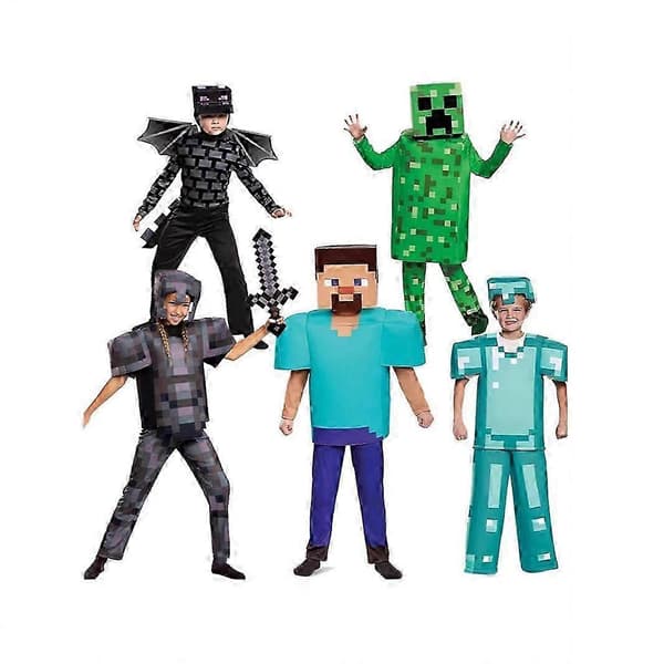 Halloween sort drage kostumesæt med vinger til udklædningsfester C S