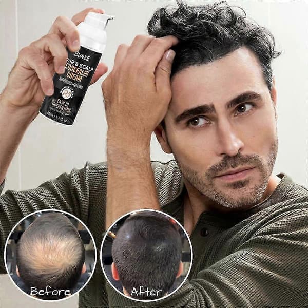 Full Coverage Cream 50 ml, Root Equalizer for Thin and Fine Hair, Improves Hairline (Light Brown)