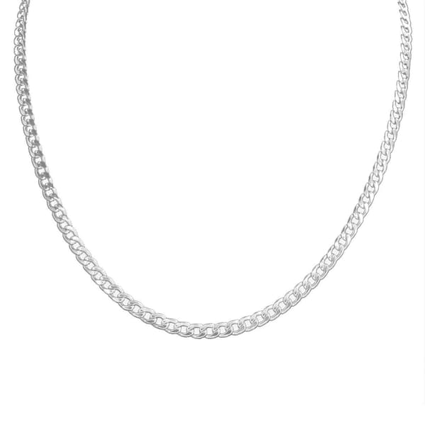 Silverhalsband Kedja Länk Silver 4,5mm